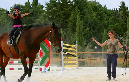 Tuscany Italy horse riding holiday stables Podere Palazzone